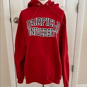 EUC Red Fairfield CT University Stags Hoodie XL